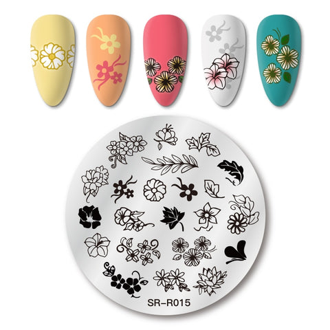 New Square Round Nail Stamping Plates
