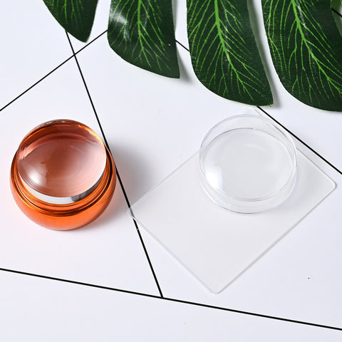 4cm(1 Set) Round Jelly Transfer Painting Stamper