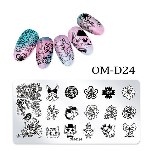 New Lace Flowers Nail Stamping Plates