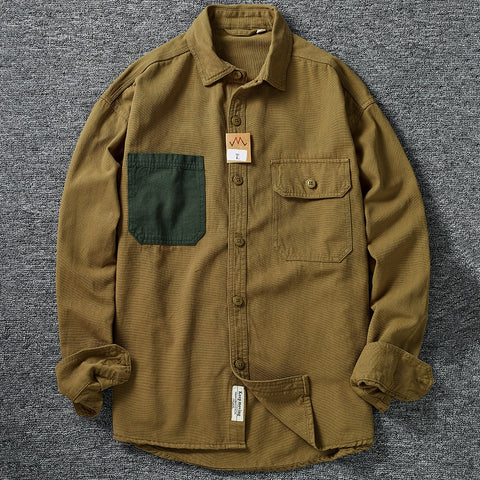 Men cotton long sleeve shirt