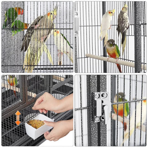 18" H Stackable Divided Breeder Meatal Bird Cage