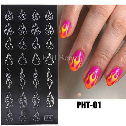 New Heart Butterfly Star Nail Stickers