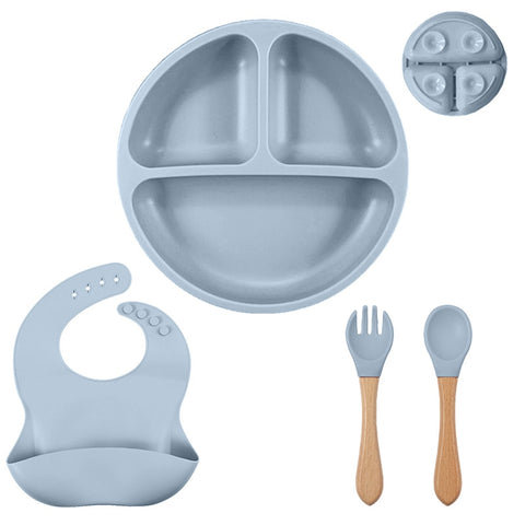 Baby Silicone Plate Spoon Set