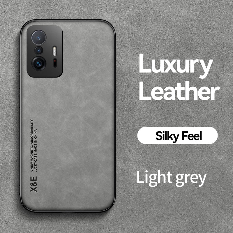 New Magnetic Sheepskin Leather Case