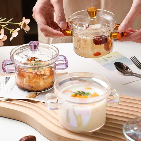 High-value Love Pink Glass Pan