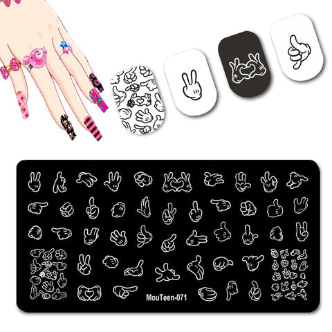 2022 New Pattern Nail Stamping Plates Graffiti Art