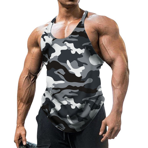 Men Camouflage Summer Fitness Tank Top
