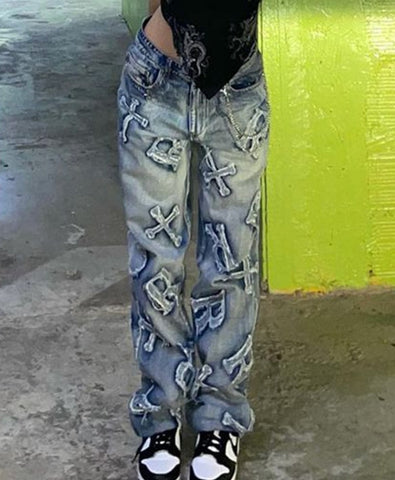 Women's Baggy Straight Cargo Pants