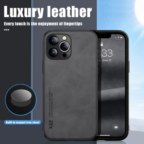 New Magnetic Leather Case