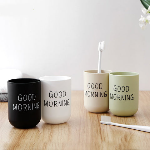 Good Morning Toothbrush Cup