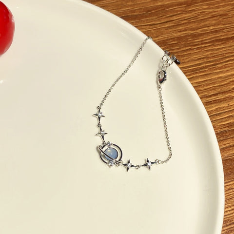 Women Luxury Moonstone Crystal Stars Bracelet