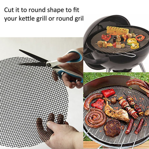 New Non-Stick High Temperature Resistant BBQ Grid Pad