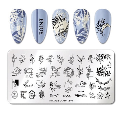 New Snake Leopard Nail Stamping Plates