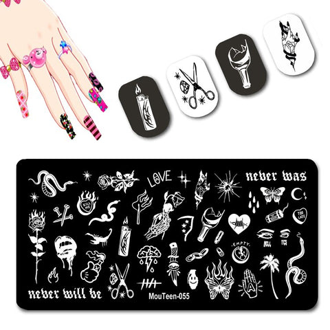 2022 New Pattern Nail Stamping Plates Graffiti Art