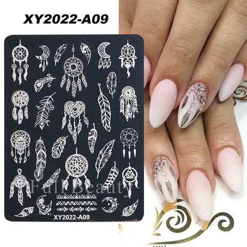 New Nail Charm Mold Stencil Tools