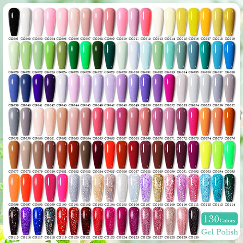 130 Colors Semi Permanent Solid Nail Gel