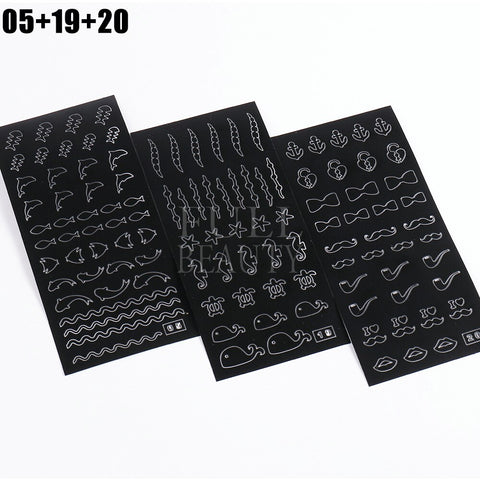 New Heart Butterfly Star Nail Stickers