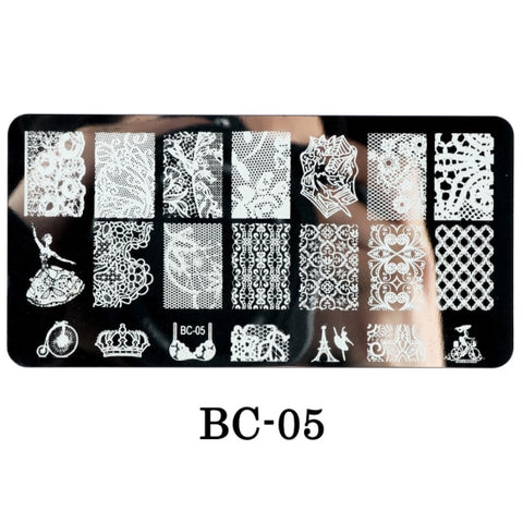 New Lace Flowers Nail Stamping Plates