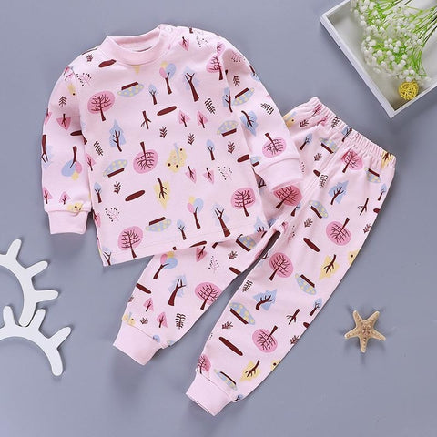 Kids Long Sleeved Pajamas Sets