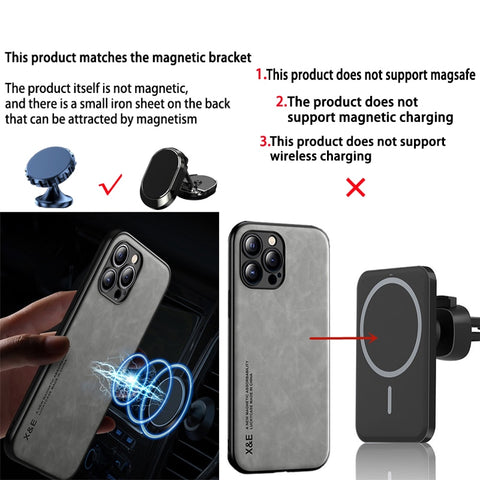 New Magnetic Leather Case