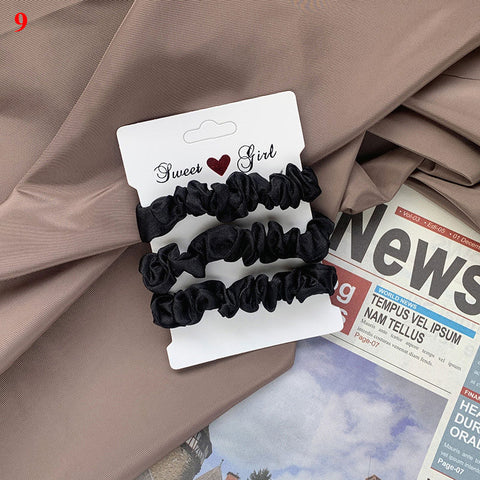 Women Silk Scrunchie Elastic Multicolor Hair Band