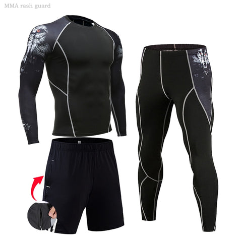 Men Running Fitness Sports Suits
