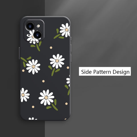 New Cartoon Flower Square Silicone Case