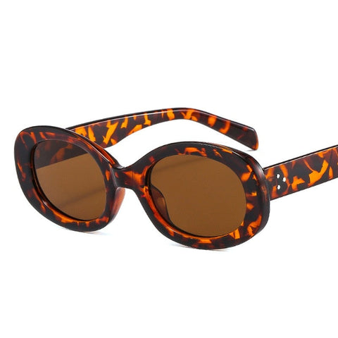 Summer Vintage Small Square Frame Oval Sunglasses