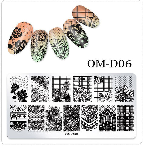 New Lace Flowers Nail Stamping Plates