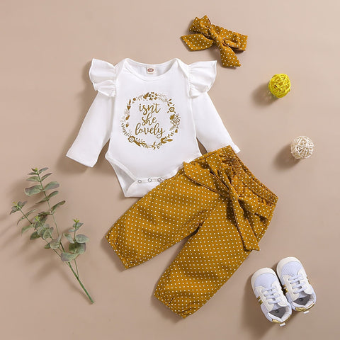 3Pcs Baby Girl Clothes Set