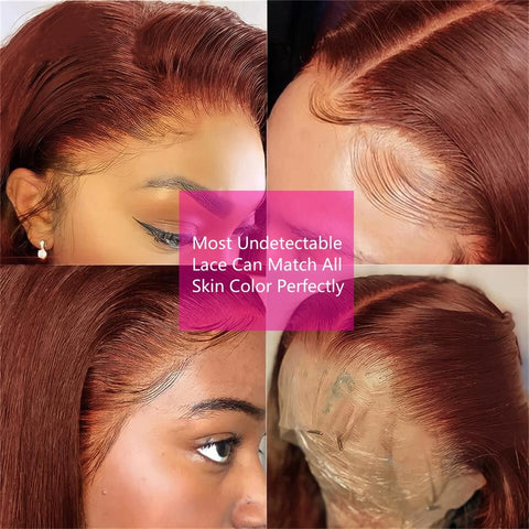 New Reddish Brown Hd Lace Wig