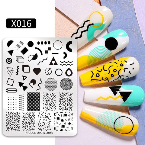 New Flower Leaves Nail Stamping Plates