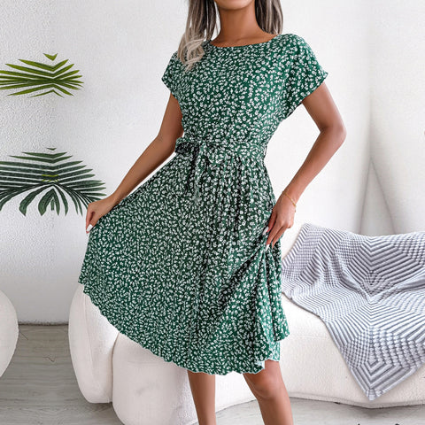 Summer Short Sleeve High Waist Chic Dress
