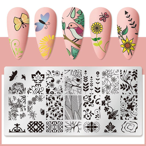 1PC Striped Line Stamping Plates