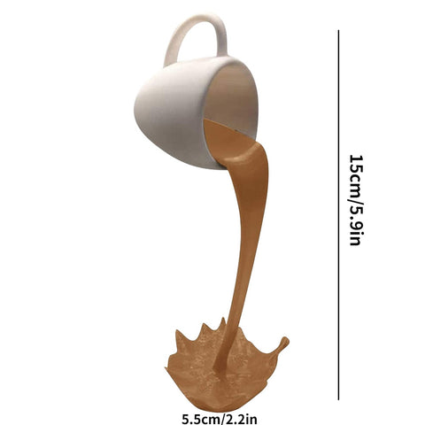 New Resin Statues Floating Coffee Cup Art
