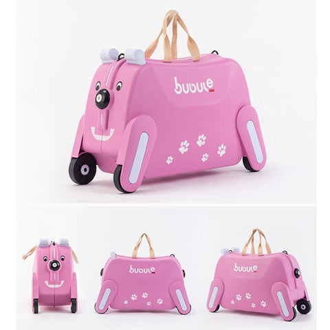 Ride-on Suitcase on wheels for kids Carry on child Rolling luggage