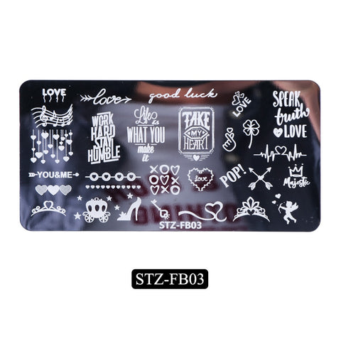 New Nail Stamping Lace Petals