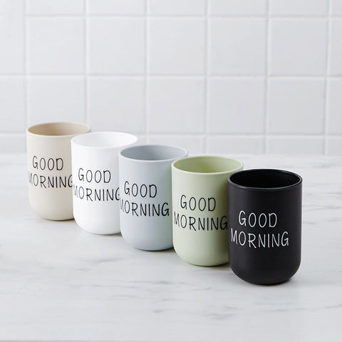 Good Morning Toothbrush Cup