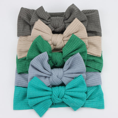 5pcs/Lot Cable Knit Bow Baby Headbands