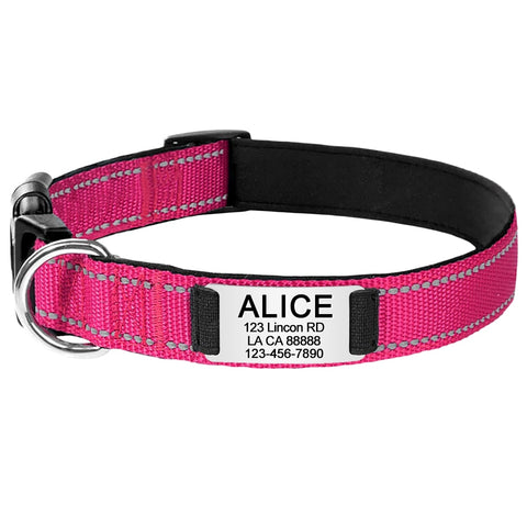 New Adjustable Reflective Nylon Dog Collars