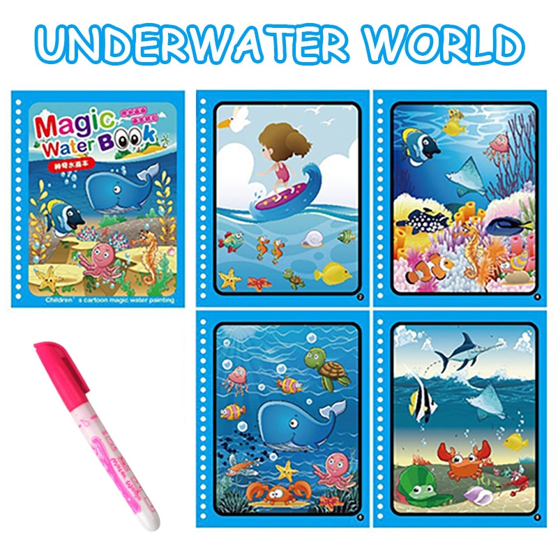 1pcs Magical Book Water Drawing Montessori Toys