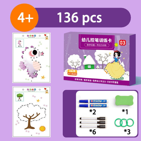 136Page Children Montessori Drawing Toy
