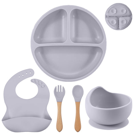 Baby Silicone Plate Spoon Set