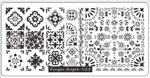 1Pcs Alphanumeric Nail Art