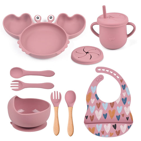 9Pcs Baby Silicone Non-Slip Set
