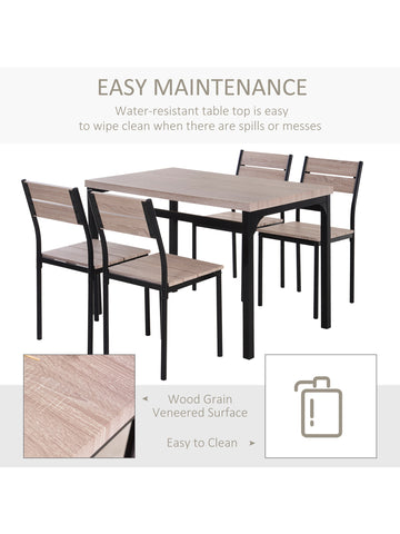 5-Piece Dining Table Furniture Set