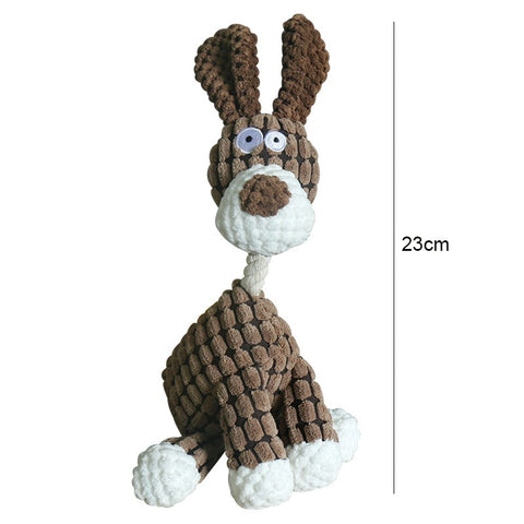 Dog Animal Shape Corduroy Chew Toy