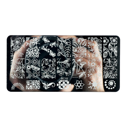 New Nail Stamping Lace Petals