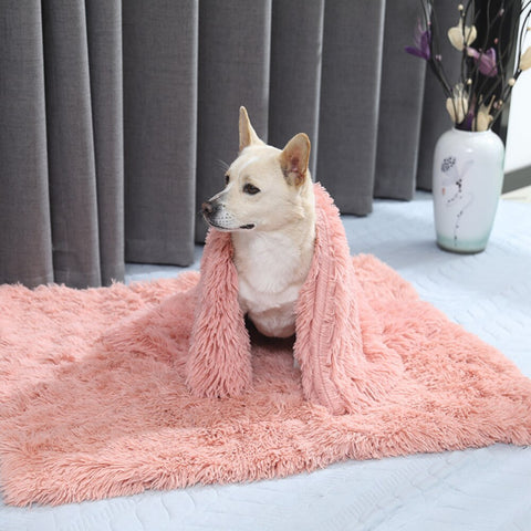 Dog Fluffy Fur Blanket Sleeping Mat