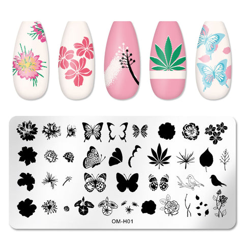 New Lace Flowers Nail Stamping Plates